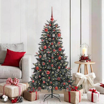 Artificial Christmas Tree Green 150 cm with LEDs &red balls