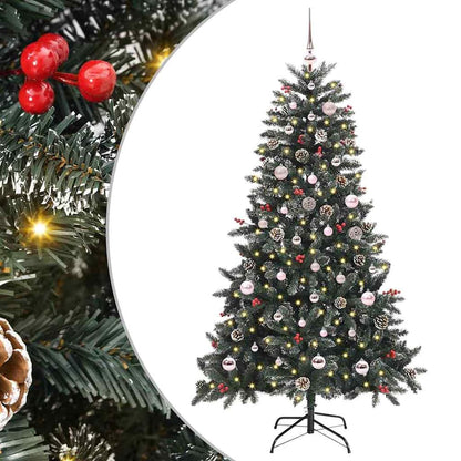 Artificial Christmas Tree Green 150 cm with LEDs &pink balls