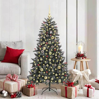Artificial Christmas Tree Green 150 cm with LEDs &gold balls