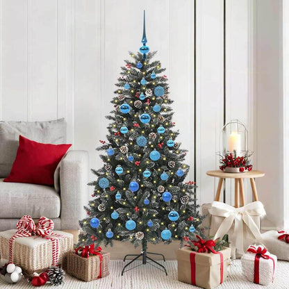 Artificial Christmas Tree Green 150 cm with LEDs &blue balls