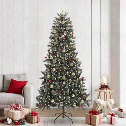 vidaXL Artificial Christmas Tree with 300 LEDs with Stand Green 240 cm 1
