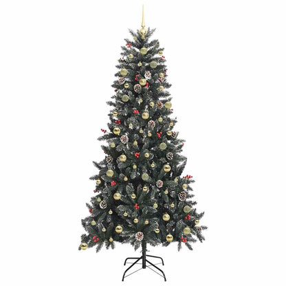 vidaXL Artificial Christmas Tree with 300 LEDs with Stand Green 240 cm 4