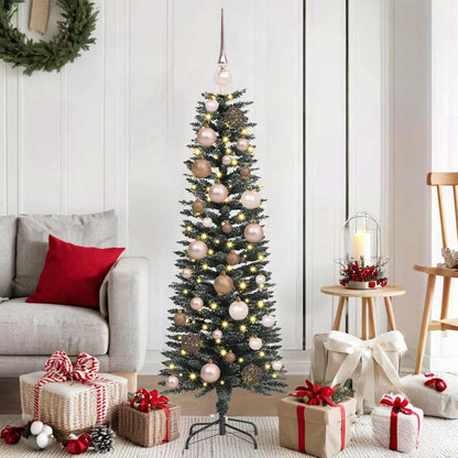 vidaXL Artificial Christmas Tree with 150 LEDs with Stand Green 120 cm 1