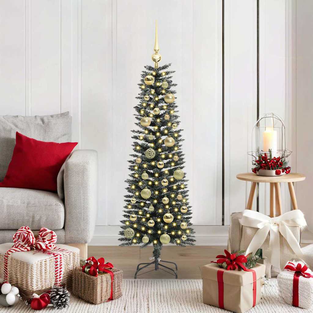 vidaXL Artificial Christmas Tree with 150 LEDs with Stand Green 120 cm 1