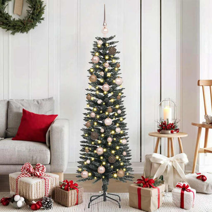 vidaXL Artificial Christmas Tree with 150 LEDs with Stand Green 150 cm 1