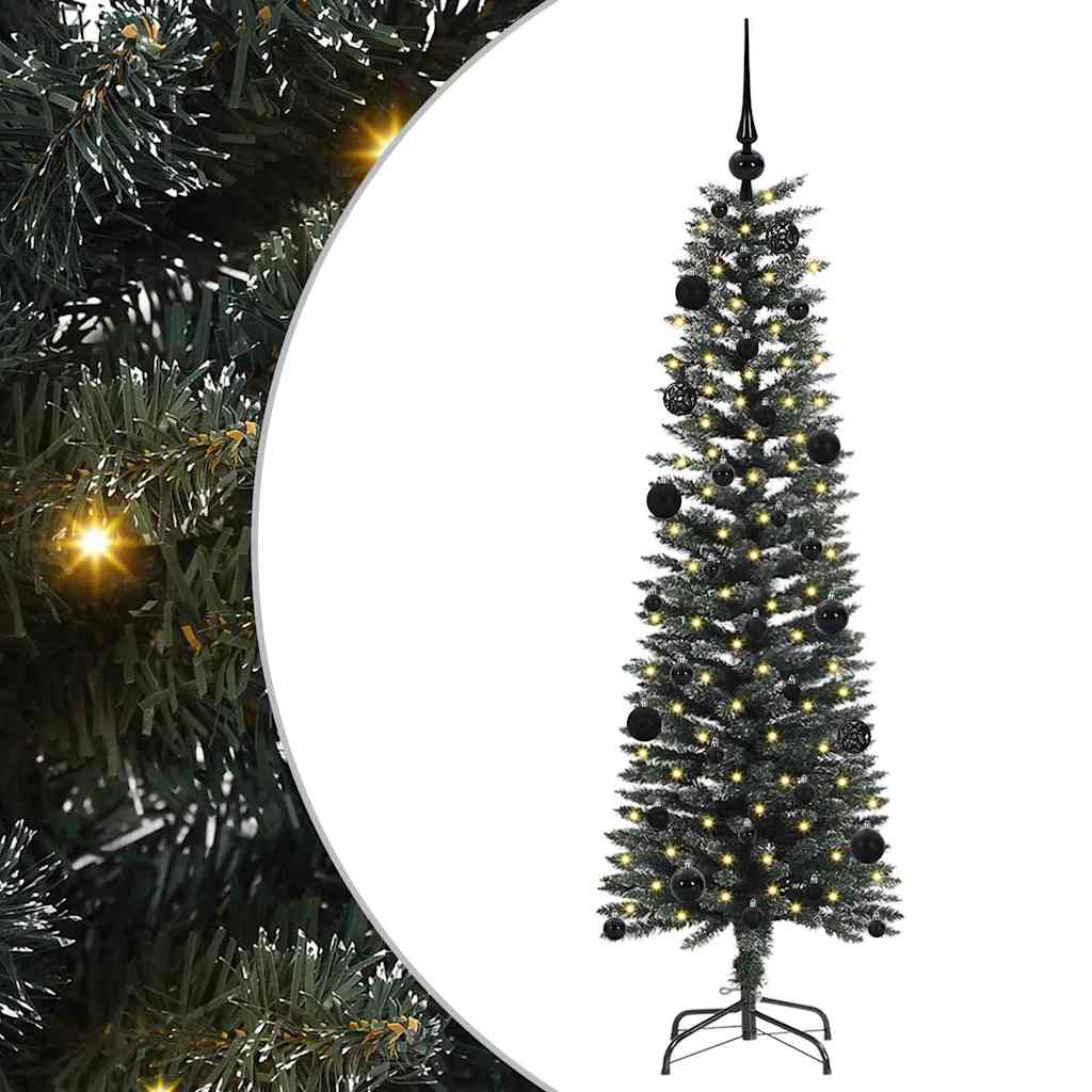 vidaXL Artificial Christmas Tree with 150 LEDs with Stand Green 150 cm 2