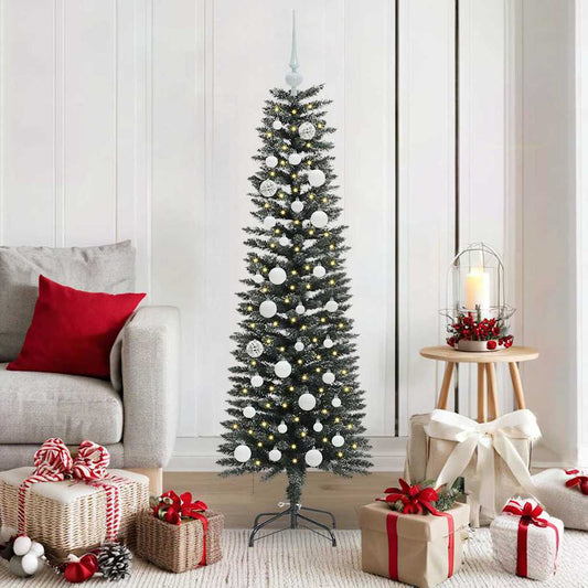 vidaXL Artificial Christmas Tree with 150 LEDs with Stand Green 150 cm 1
