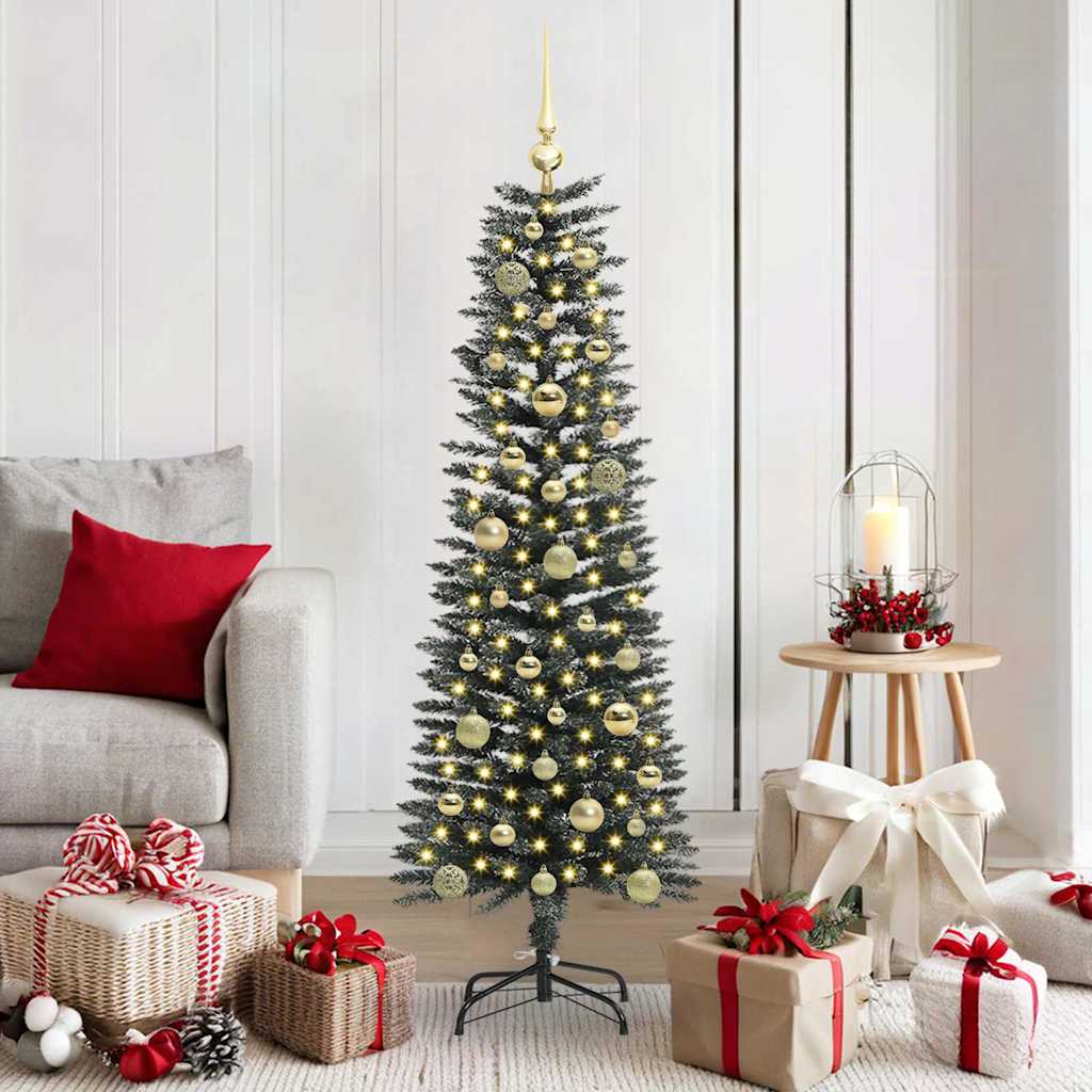 vidaXL Artificial Christmas Tree with 150 LEDs with Stand Green 150 cm 1