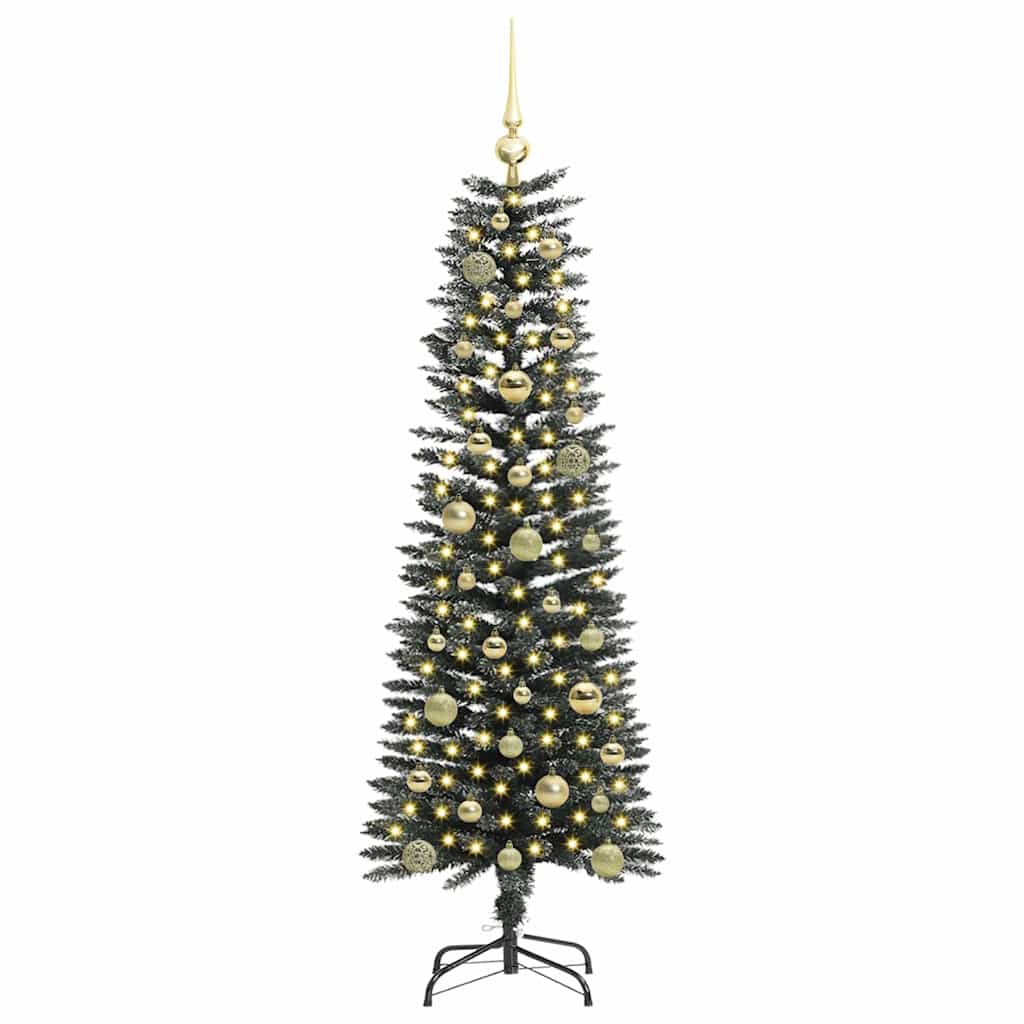 vidaXL Artificial Christmas Tree with 150 LEDs with Stand Green 150 cm 3