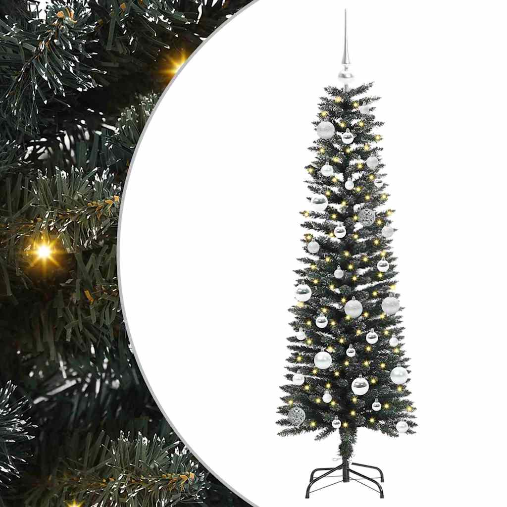 vidaXL Artificial Christmas Tree with 150 LEDs with Stand Green 150 cm 2