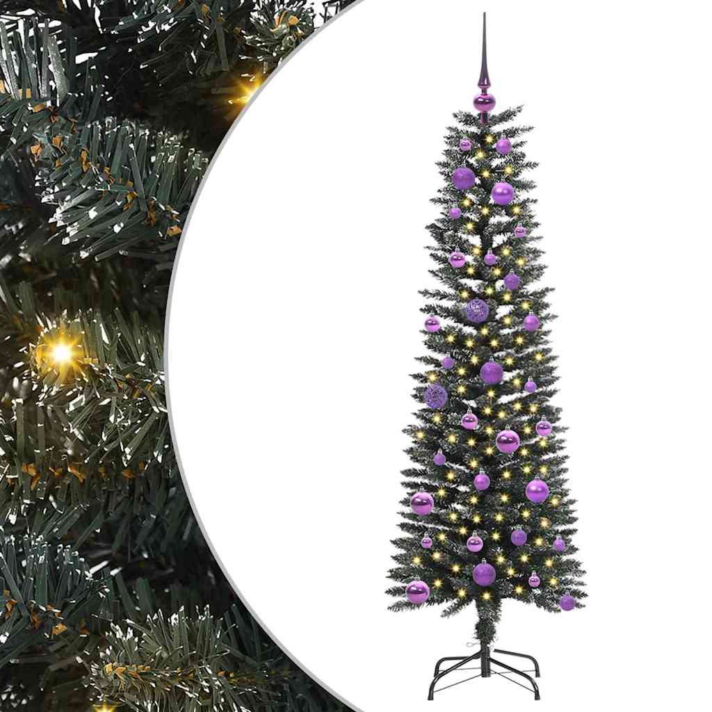 vidaXL Artificial Christmas Tree with 150 LEDs with Stand Green 150 cm 2
