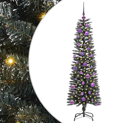 vidaXL Artificial Christmas Tree with 150 LEDs with Stand Green 150 cm 2