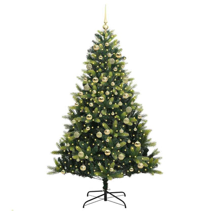 vidaXL Artificial Hinged Christmas Tree 300 LEDs Green 180 cm 3