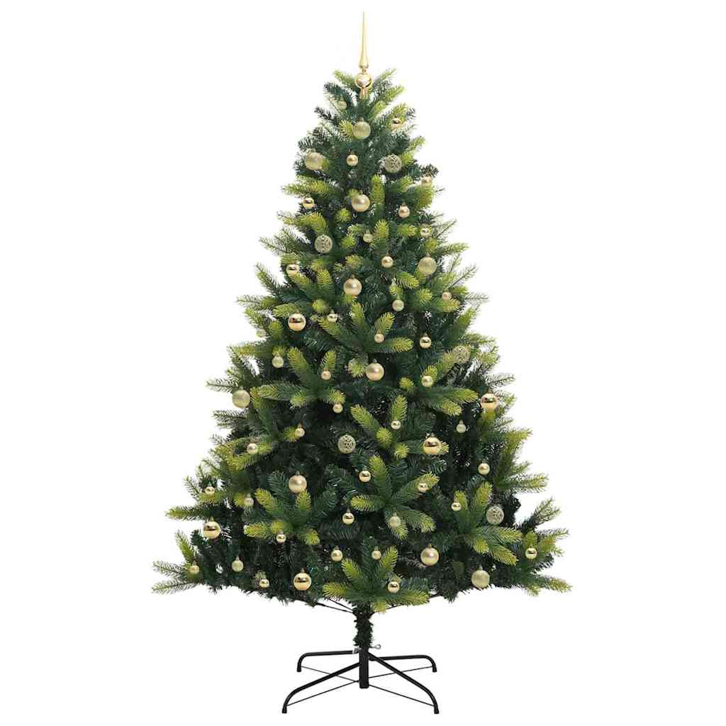 vidaXL Artificial Hinged Christmas Tree 300 LEDs Green 240 cm 4