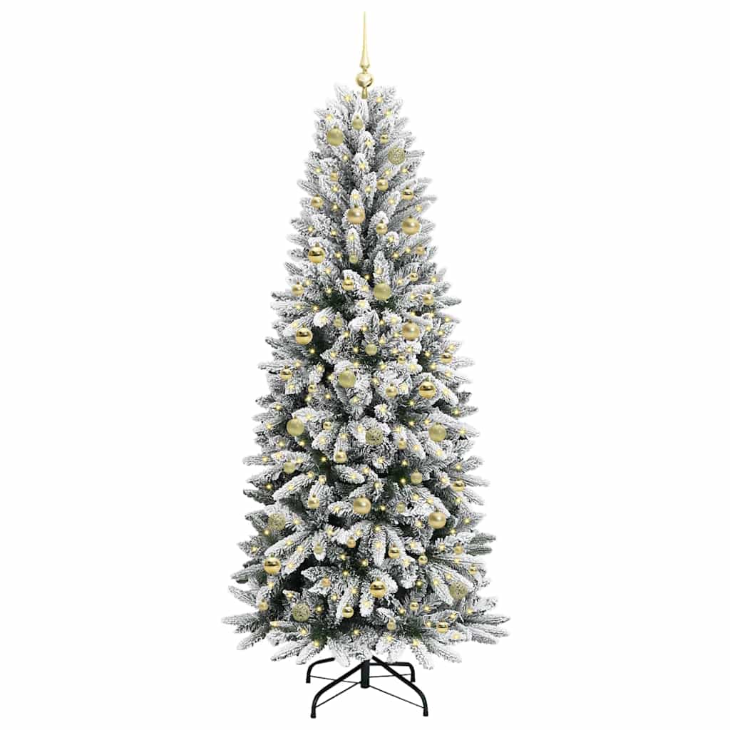 vidaXL Artificial Christmas Tree White 210 cm 3