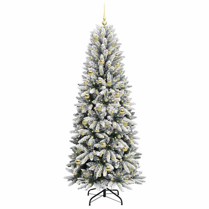 vidaXL Artificial Christmas Tree White 210 cm 3