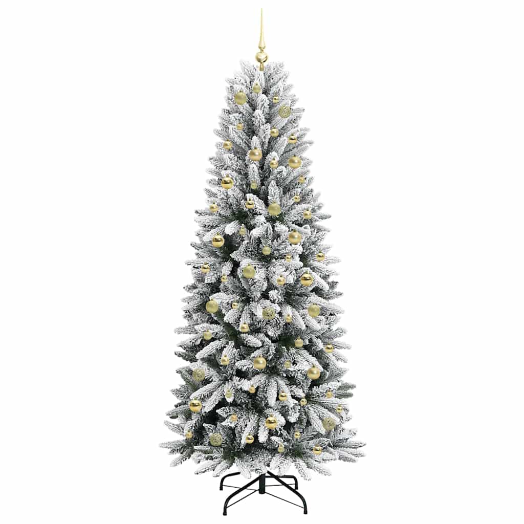 vidaXL Artificial Christmas Tree White 210 cm 4