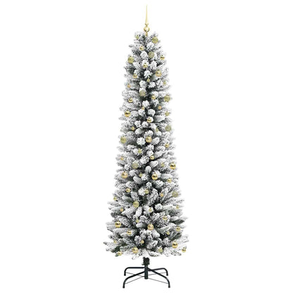 vidaXL Artificial Christmas Tree White 240 cm 4