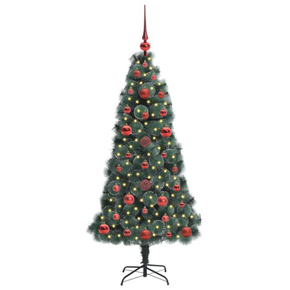 vidaXL Artificial Pre-lit Christmas Tree with Ball Set Green 120 cm 3