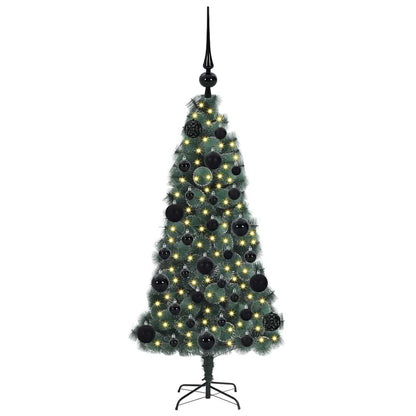 vidaXL Artificial Pre-lit Christmas Tree with Ball Set Green 120 cm 3