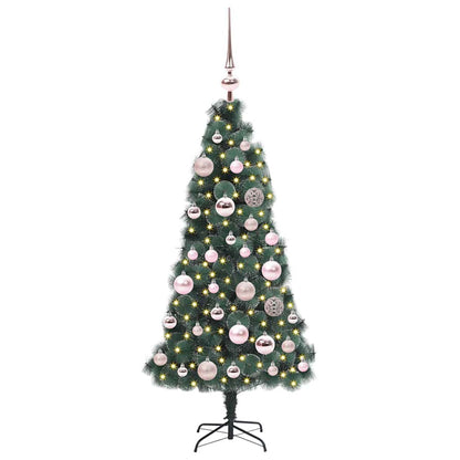 vidaXL Artificial Pre-lit Christmas Tree with Ball Set Green 120 cm 3