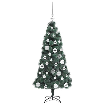 vidaXL Artificial Pre-lit Christmas Tree with Ball Set Green 120 cm 4