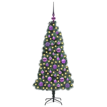 vidaXL Artificial Pre-lit Christmas Tree with Ball Set Green 120 cm 3