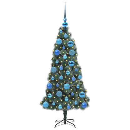 vidaXL Artificial Pre-lit Christmas Tree with Ball Set Green 120 cm 3