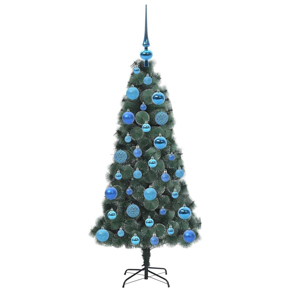 vidaXL Artificial Pre-lit Christmas Tree with Ball Set Green 120 cm 4