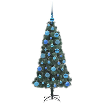vidaXL Artificial Pre-lit Christmas Tree with Ball Set Green 120 cm 4
