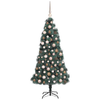 vidaXL Artificial Pre-lit Christmas Tree with Ball Set Green 150 cm 5