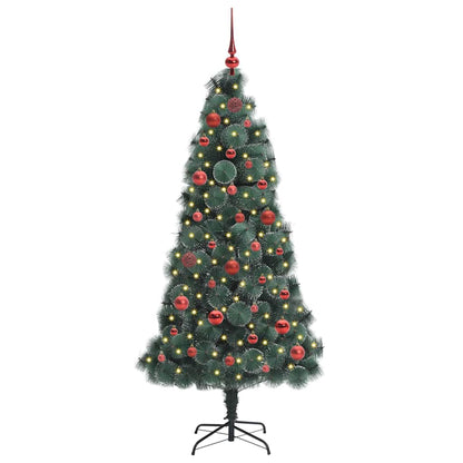 vidaXL Artificial Pre-lit Christmas Tree with Ball Set Green 150 cm 3