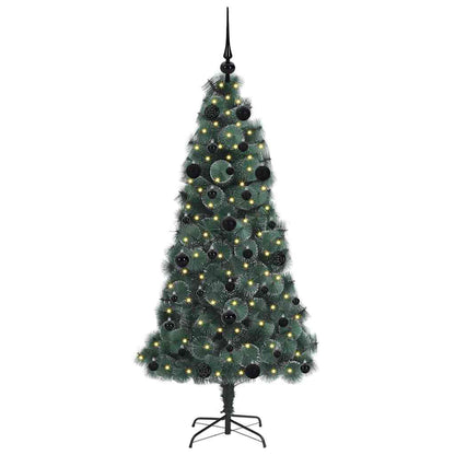 vidaXL Artificial Pre-lit Christmas Tree with Ball Set Green 150 cm 3