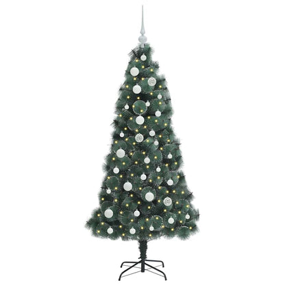 vidaXL Artificial Pre-lit Christmas Tree with Ball Set Green 150 cm 3