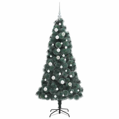 vidaXL Artificial Pre-lit Christmas Tree with Ball Set Green 150 cm 4