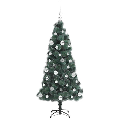 vidaXL Artificial Pre-lit Christmas Tree with Ball Set Green 150 cm 4