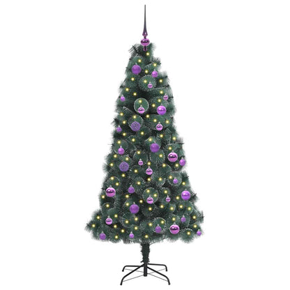 vidaXL Artificial Pre-lit Christmas Tree with Ball Set Green 150 cm 3