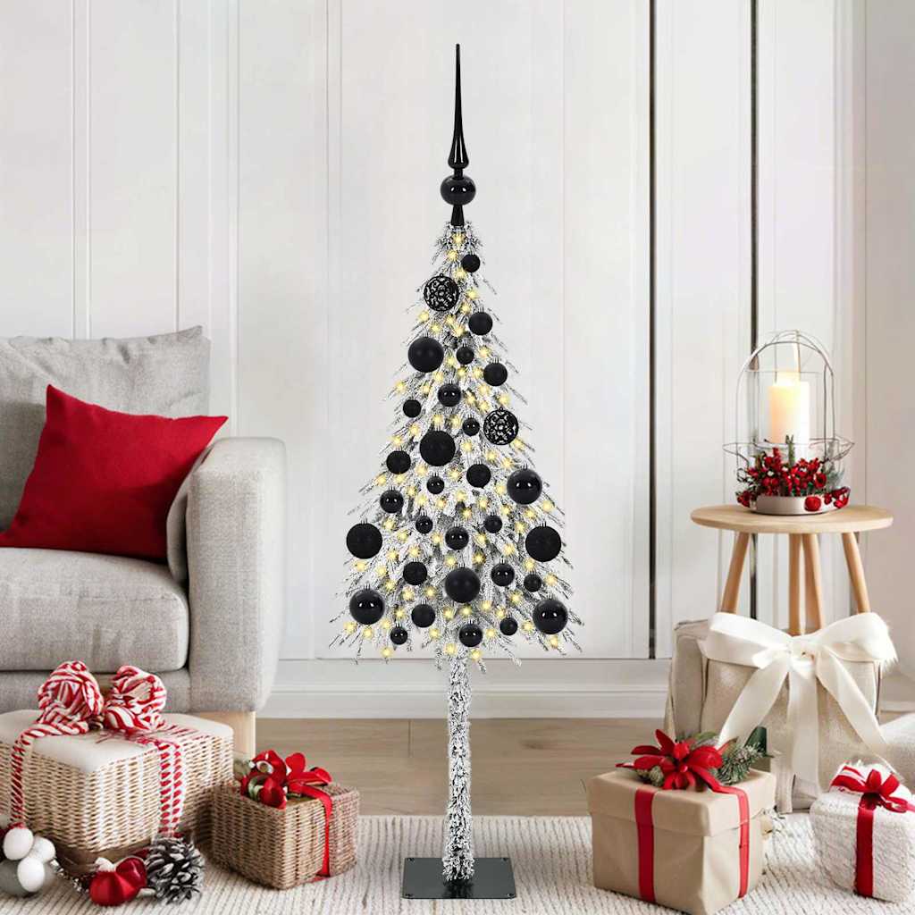vidaXL Christmas Tree White 120 cm PE and Steel 1