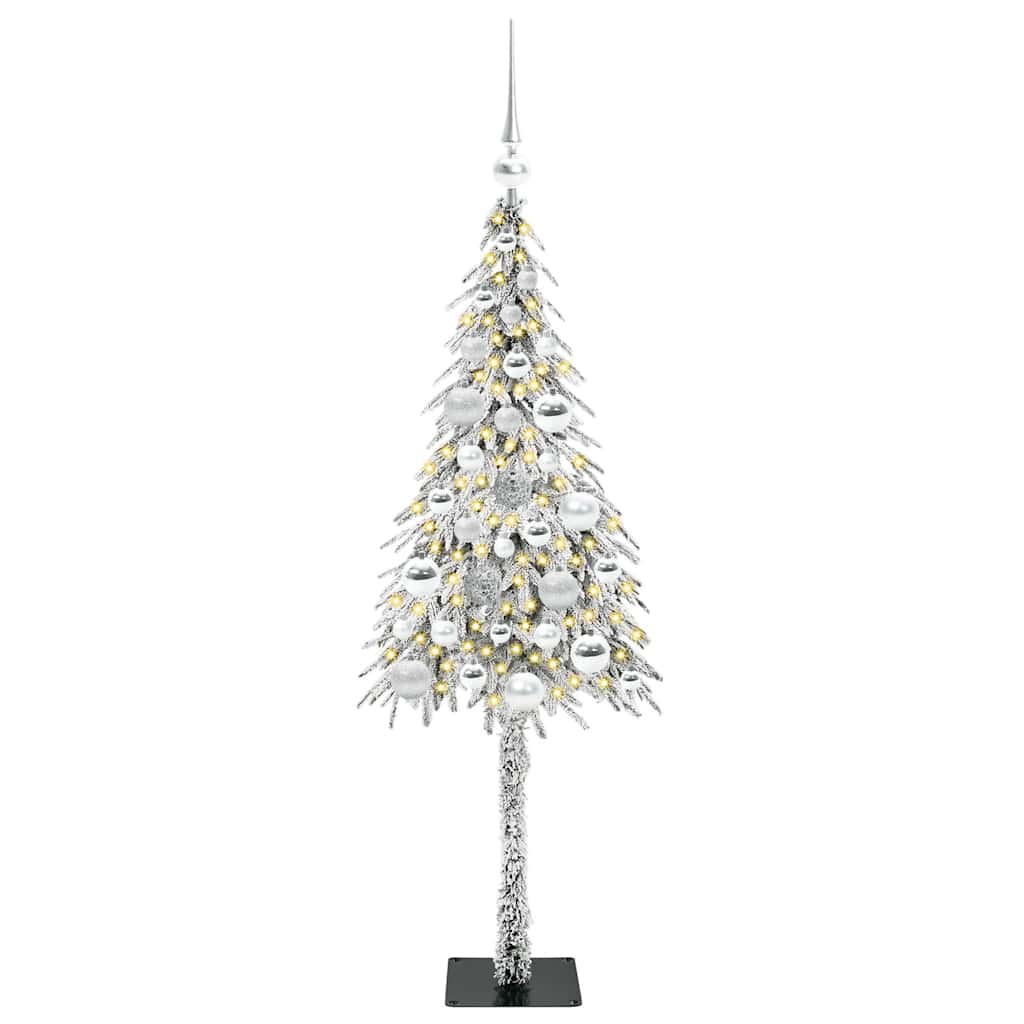 Christmas Tree White PE and Steel 120 cm with leds &silver balls