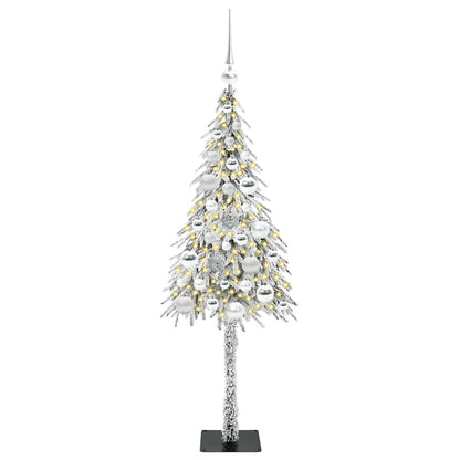 Christmas Tree White PE and Steel 120 cm with leds &silver balls