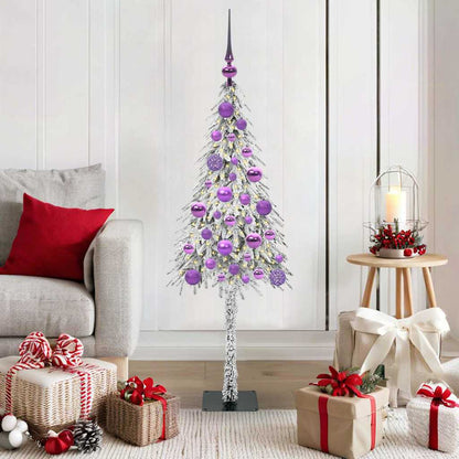 vidaXL Christmas Tree White 120 cm PE and Steel 1