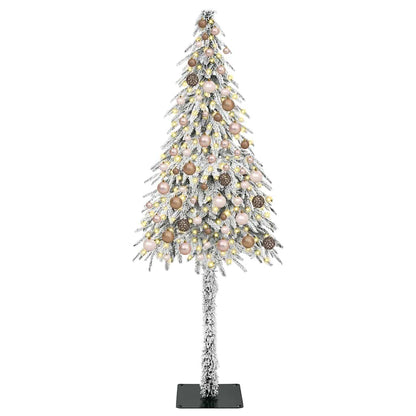 vidaXL Christmas Tree with 300 LEDs White 180 cm PE and Steel 3