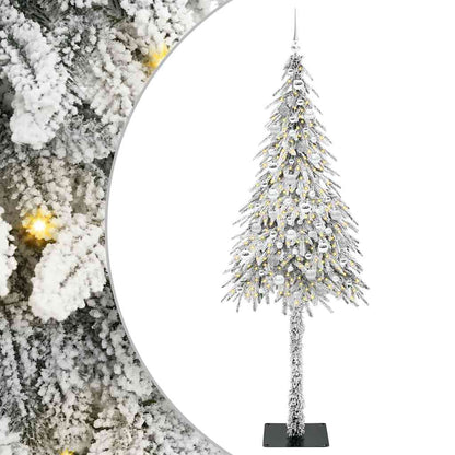 vidaXL Christmas Tree White 210 cm PE and Steel 2