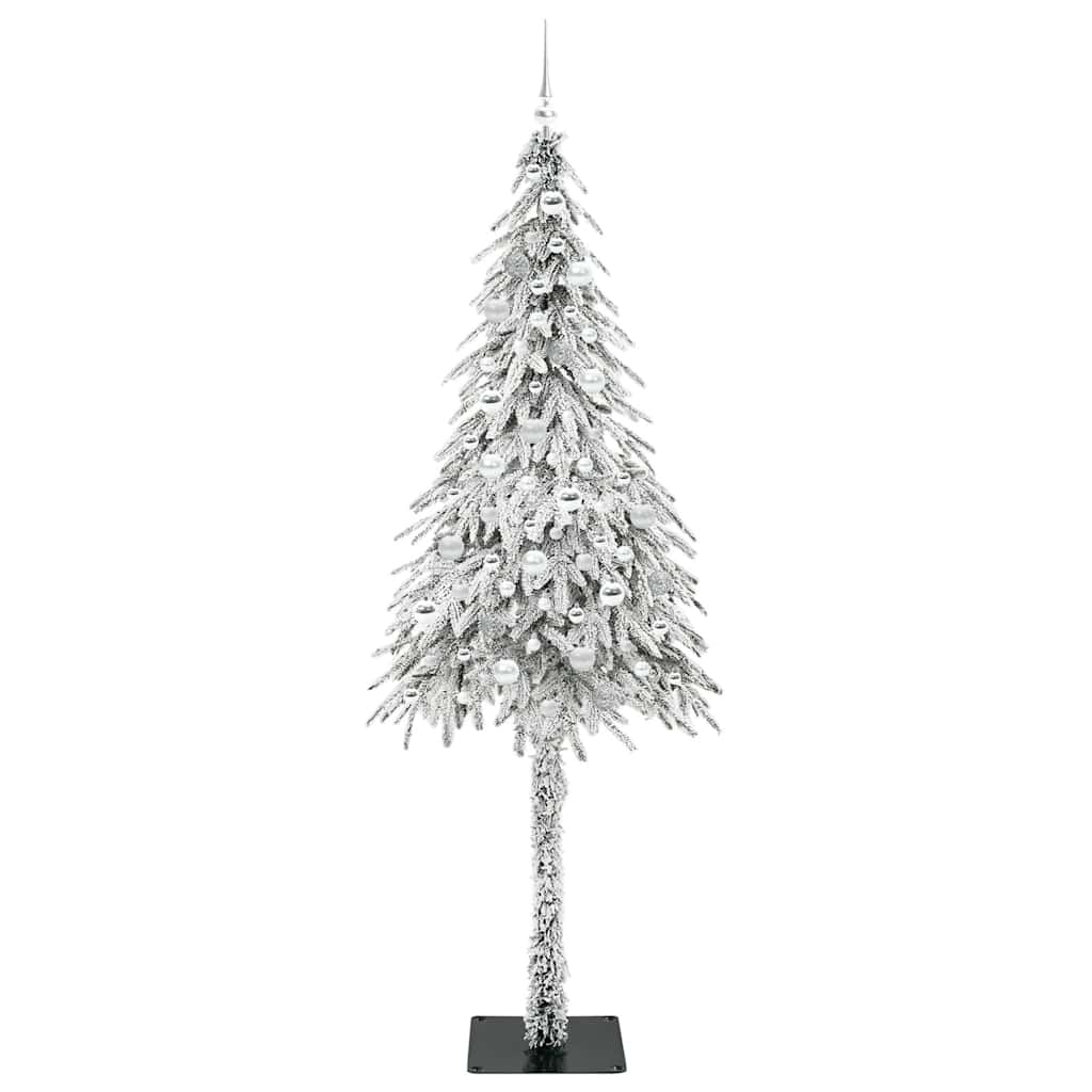 vidaXL Christmas Tree White 210 cm PE and Steel 4