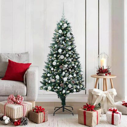 Artificial Christmas Tree Green 150 cm with 61 white balls
