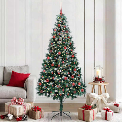Artificial Christmas Tree Green 210 cm with 120 red balls