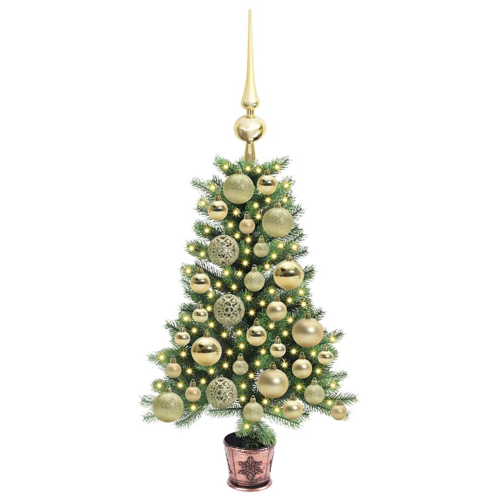 vidaXL Christmas Tree with 150 LEDs with Stand Green 65 cm PE 3
