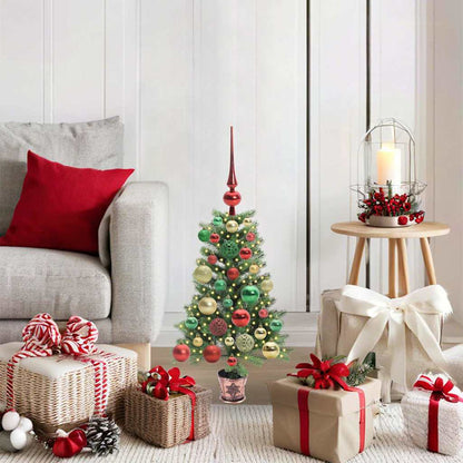 vidaXL Christmas Tree with 150 LEDs with Stand Green 65 cm PE 1