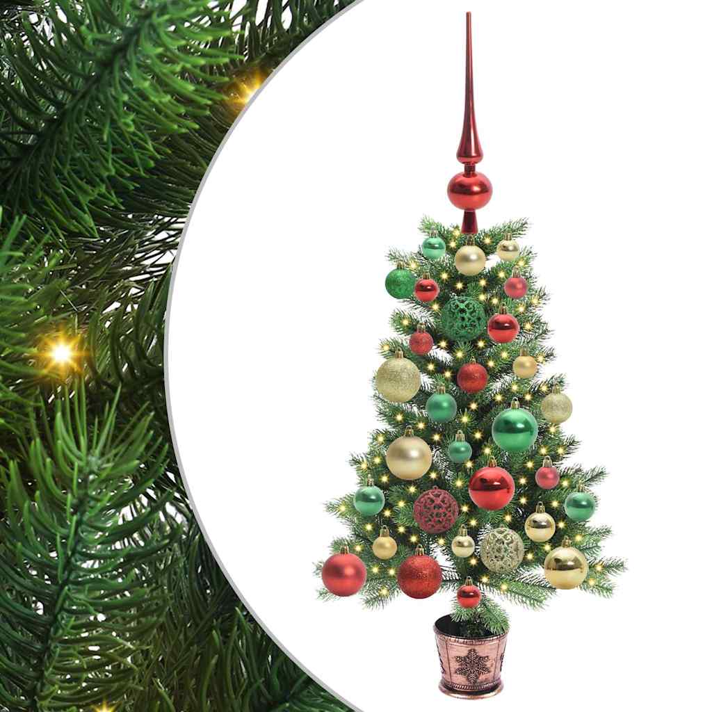 vidaXL Christmas Tree with 150 LEDs with Stand Green 65 cm PE 2