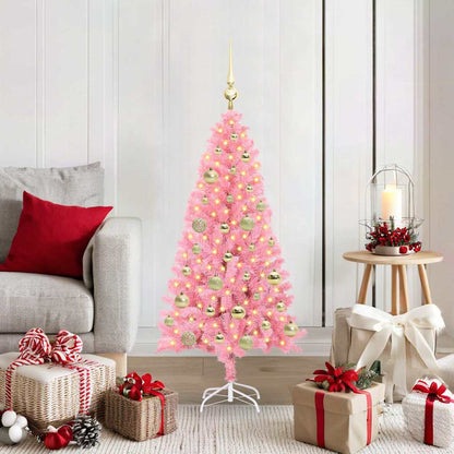 vidaXL Christmas Tree Pink 120 cm PVC 1